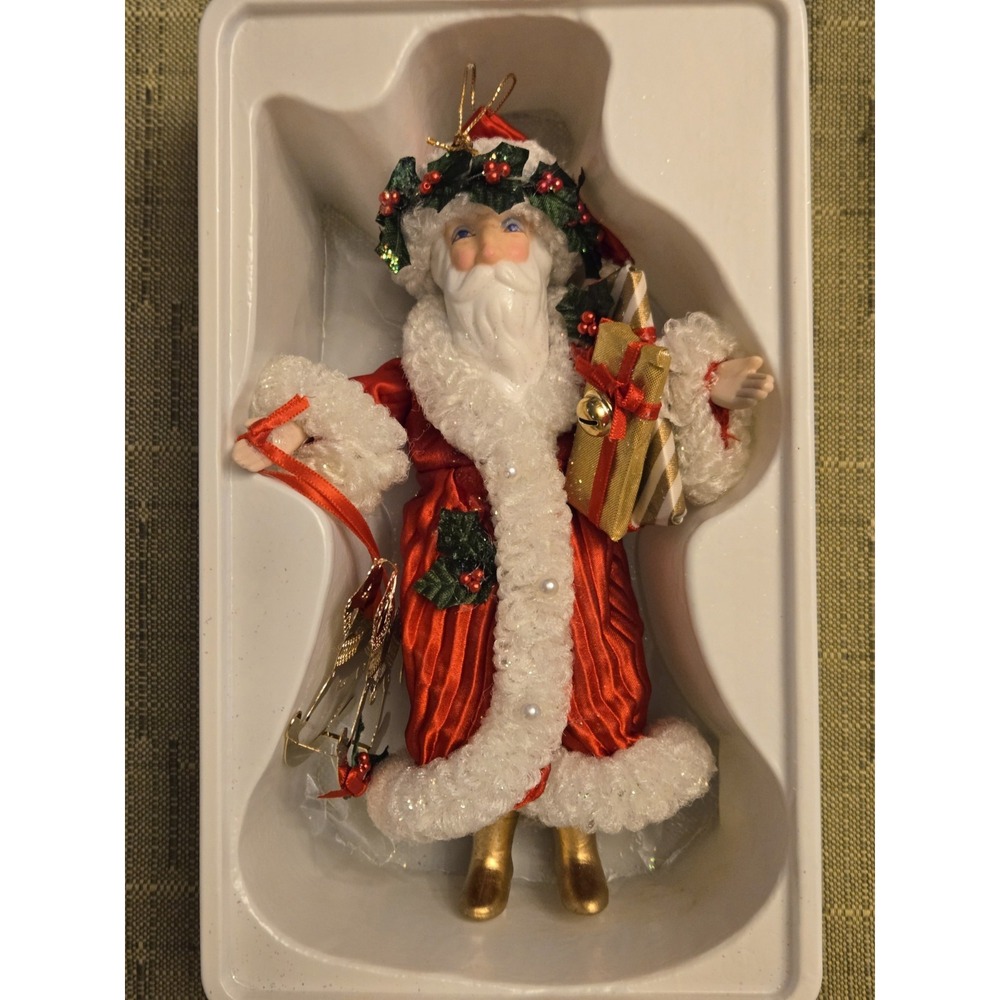 Vintage Santa Claus 1987 Kurt Adler Inc Santa's World Christmas Figure Ornament
